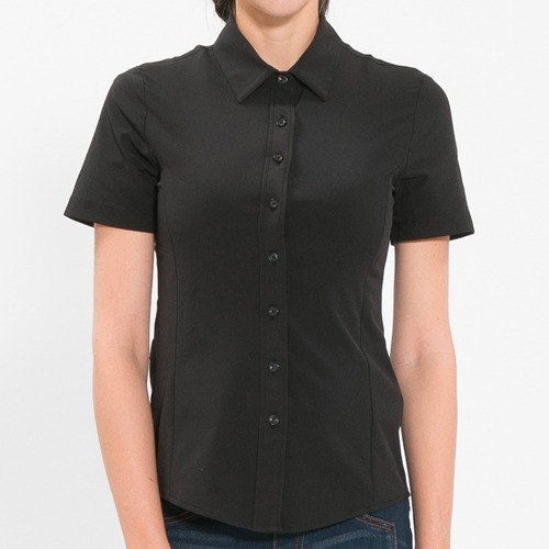 [비더쉐프] Women&#039;s Slimfit Shirt  (Short) - Black